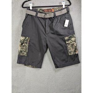 Wear First Shorts Mens 38 Cargo Camo Mossy Oak Treestand Belted Cargo